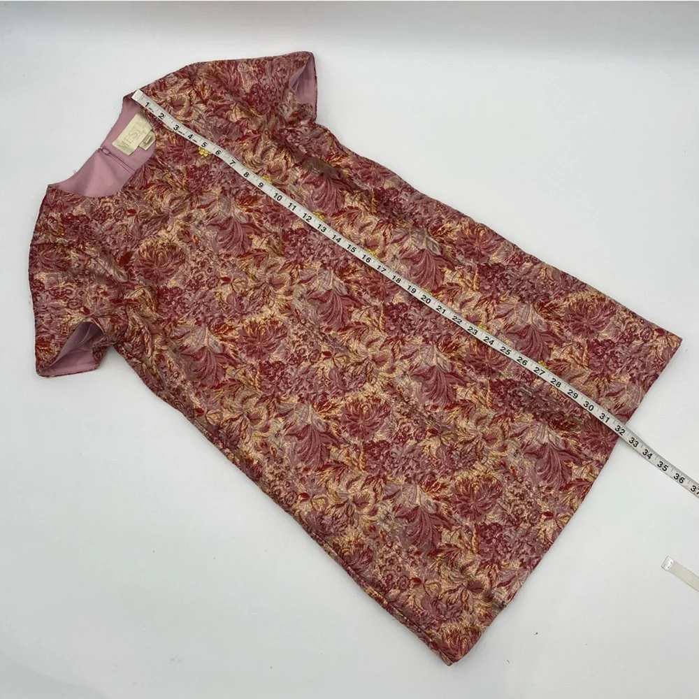 Mestiza New York Isolde Mini Dress Pink Floral Jacquard Shift Size 2 - Picture 14 of 14